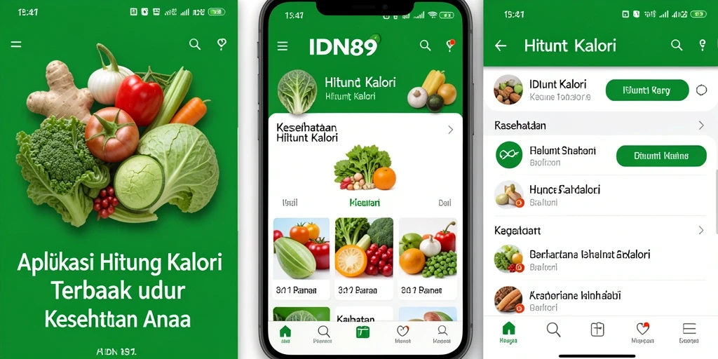 Tampilan antarmuka IDN89 saat menghitung kalori dengan mudah.