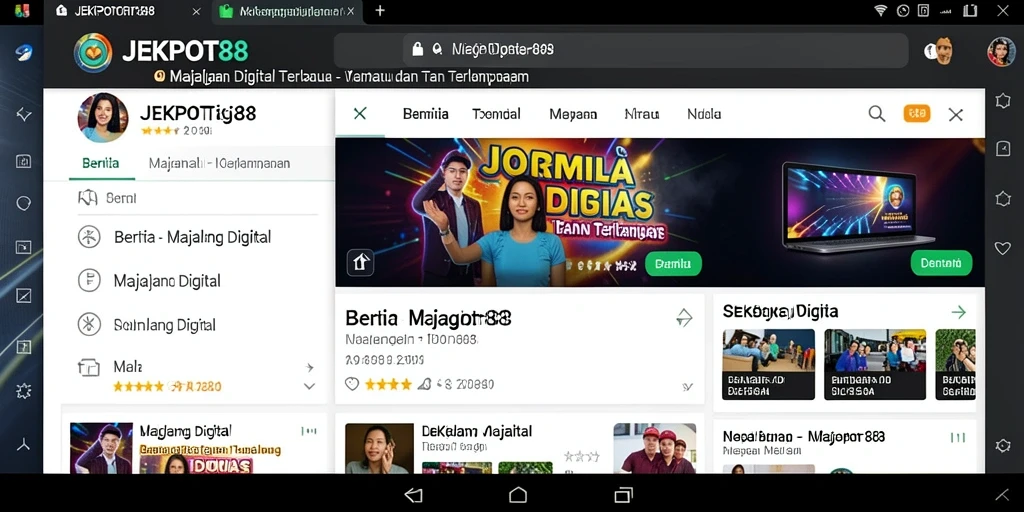 Antarmuka JEKPOT88 yang menarik dan fungsional untuk membaca berita.