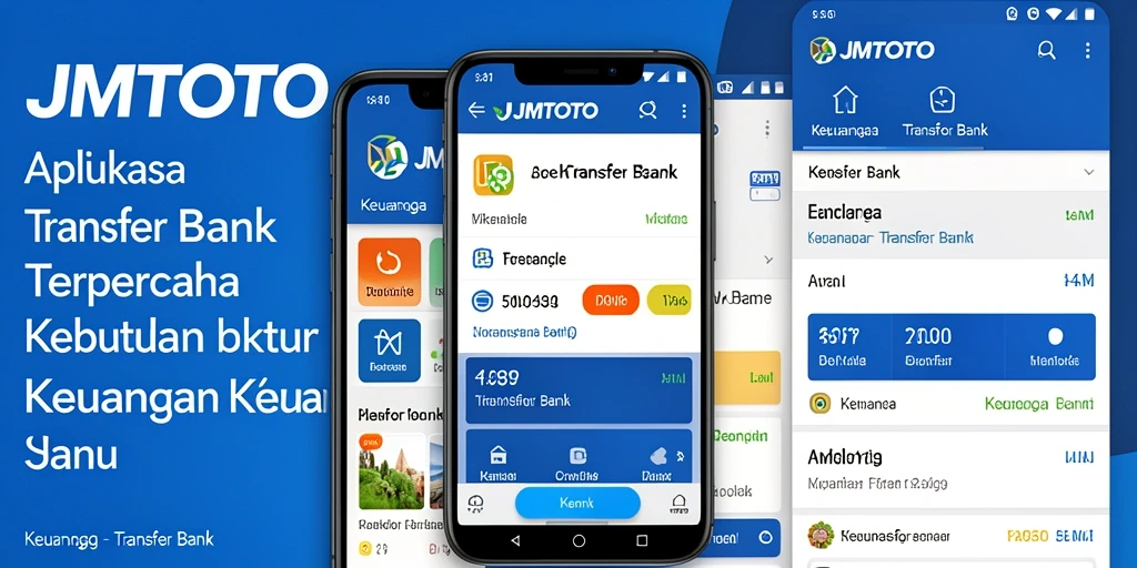 Tampilan antarmuka aplikasi JMTOTO untuk transfer bank yang efisien.
