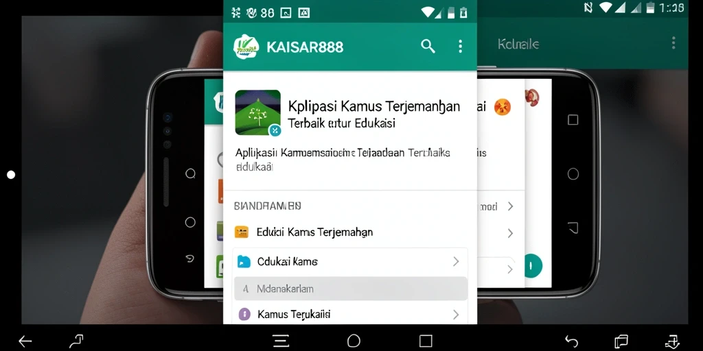 Antarmuka KAISAR888 yang sederhana dan intuitif untuk Kamus Terjemahan.