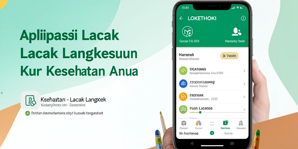 Tampilan antarmuka aplikasi LOKETHOKI yang menampilkan fungsi Lacak Langkah.