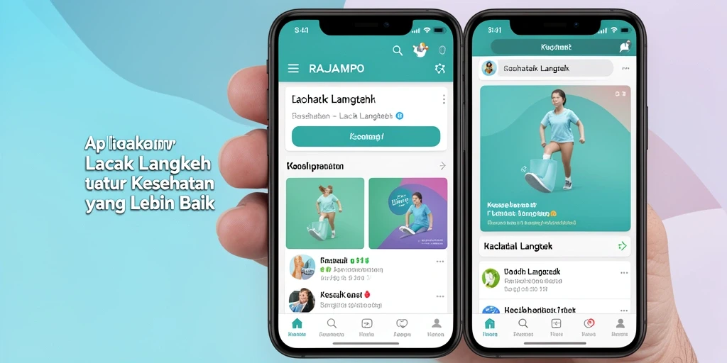 Tampilan antarmuka utama aplikasi Lacak Langkah RAJAMPO yang menarik dan fungsional.