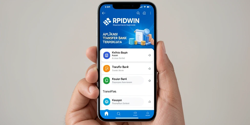 Antarmuka RPIDWIN yang memudahkan transaksi Transfer Bank.