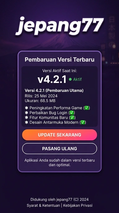 Riwayat Versi jepang77 untuk Pengguna Android